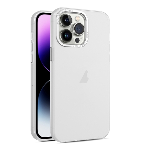 

For iPhone 15 Pro Frosted Translucent Mist Phone Case(White)