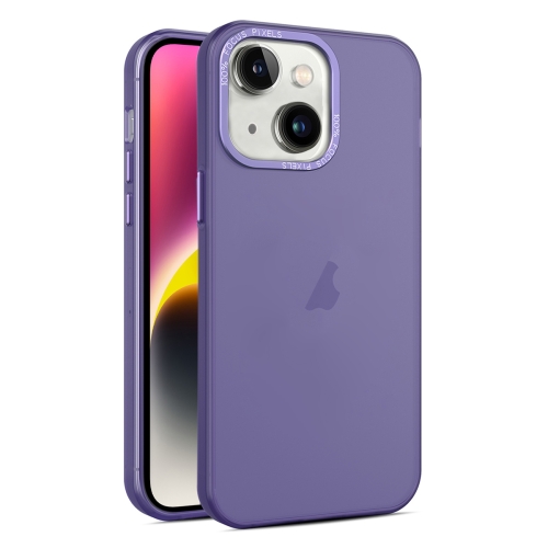 

For iPhone 14 Frosted Translucent Mist Phone Case(Dark Purple)