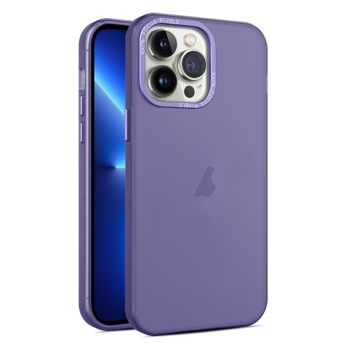 

For iPhone 13 Pro Max Frosted Translucent Mist Phone Case(Dark Purple)