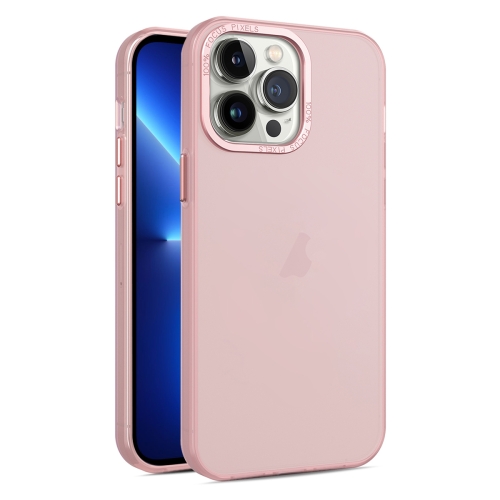 

For iPhone 13 Pro Max Frosted Translucent Mist Phone Case(Pink)
