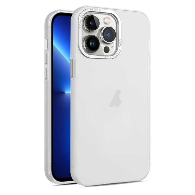 

For iPhone 13 Pro Frosted Translucent Mist Phone Case(White)