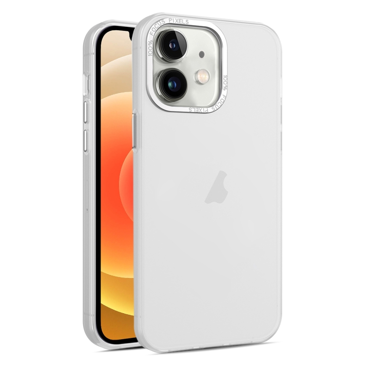 

For iPhone 12 Frosted Translucent Mist Phone Case(White)