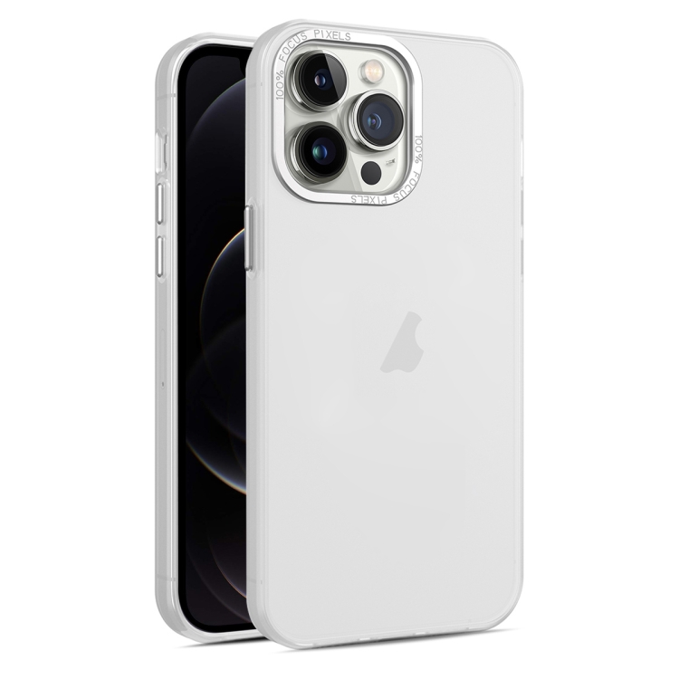 

For iPhone 12 Pro Max Frosted Translucent Mist Phone Case(White)
