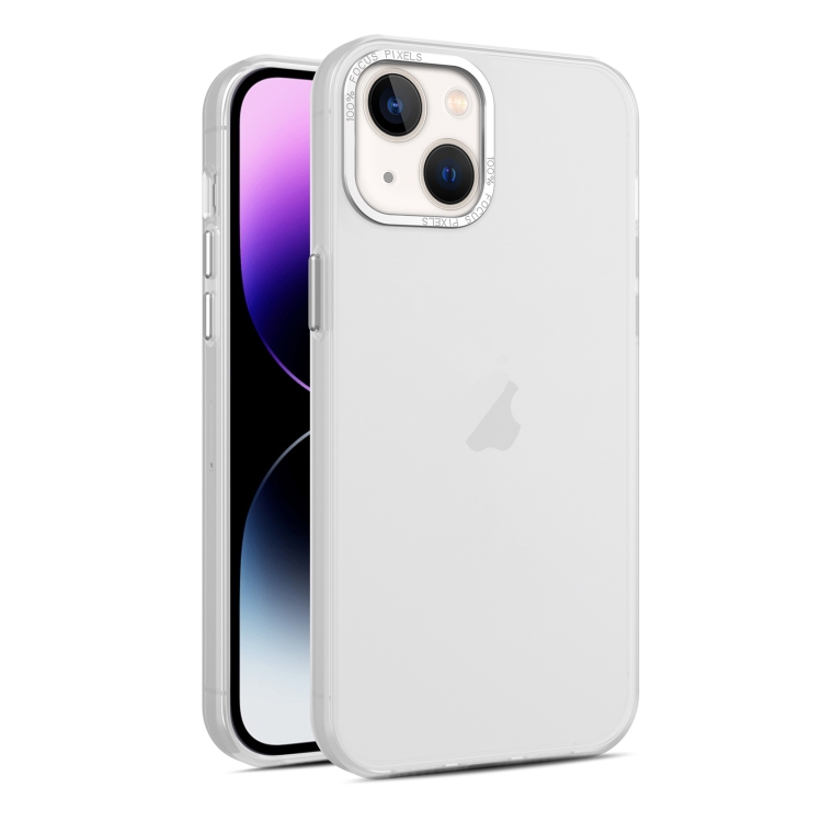 

For iPhone 14 Plus Frosted Translucent Mist Phone Case(White)