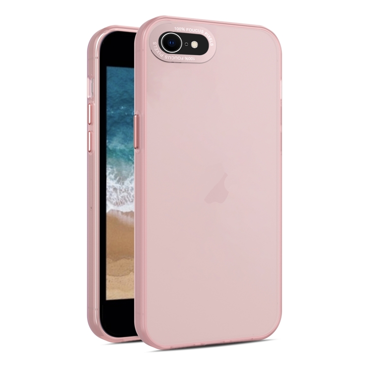 

For iPhone SE 2022 / 2020 / 8 / 7 Frosted Translucent Mist Phone Case(Pink)