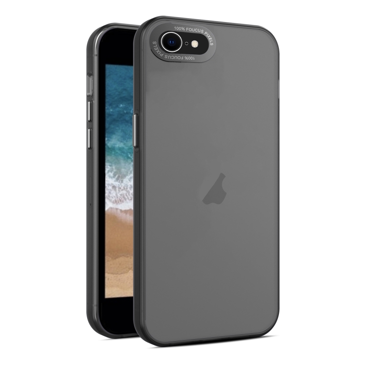

For iPhone SE 2022 / 2020 / 8 / 7 Frosted Translucent Mist Phone Case(Black)