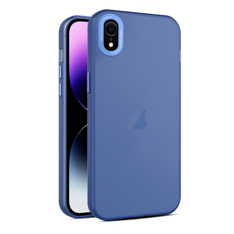 

For iPhone XR Frosted Translucent Mist Phone Case(Royal Blue)