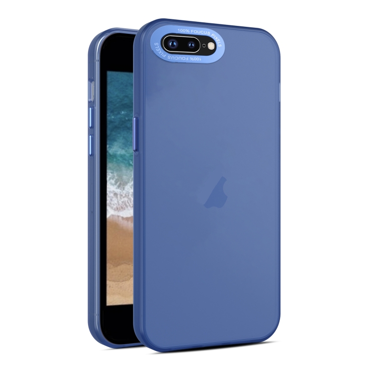 

For iPhone 8 Plus / 7 Plus Frosted Translucent Mist Phone Case(Royal Blue)