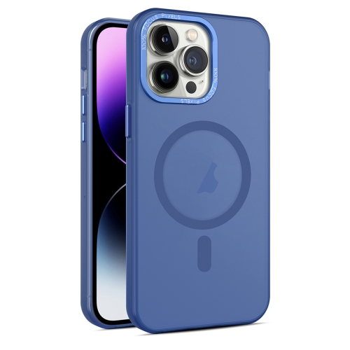 

For iPhone 15 Pro MagSafe Frosted Translucent Mist Phone Case(Royal Blue)