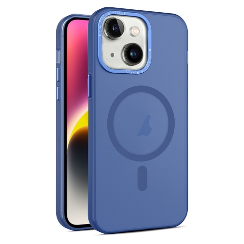 

For iPhone 15 MagSafe Frosted Translucent Mist Phone Case(Royal Blue)
