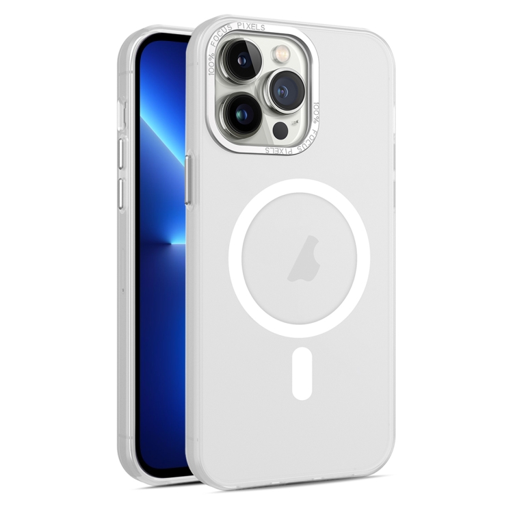 

For iPhone 13 Pro Max MagSafe Frosted Translucent Mist Phone Case(White)