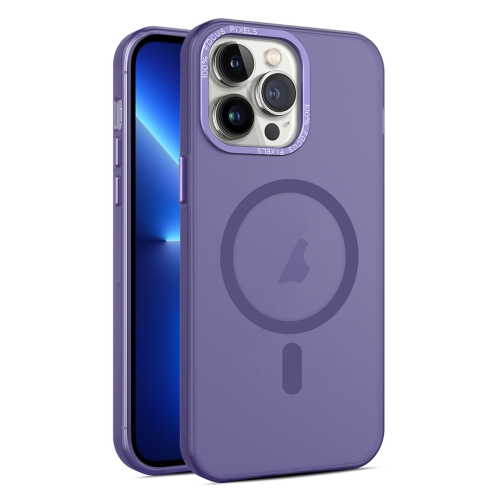 

For iPhone 13 Pro MagSafe Frosted Translucent Mist Phone Case(Dark Purple)