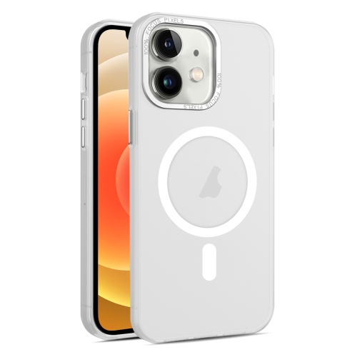 

For iPhone 12 MagSafe Frosted Translucent Mist Phone Case(White)