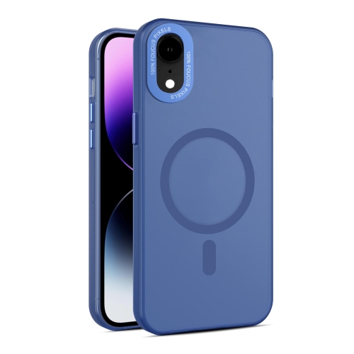 

For iPhone XR MagSafe Frosted Translucent Mist Phone Case(Royal Blue)