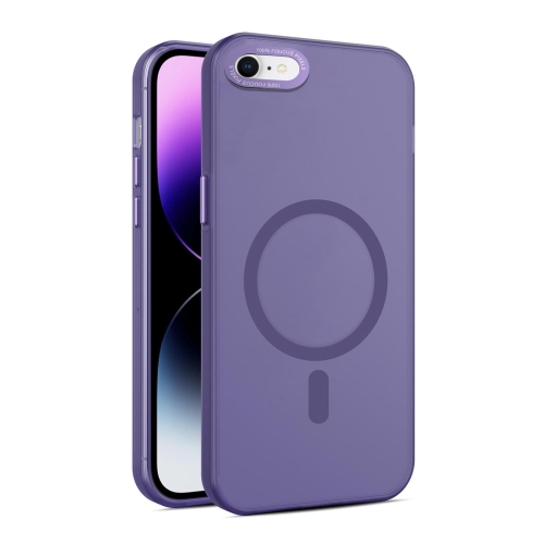 

For iPhone SE 2022 / 2020 / 8 / 7 MagSafe Frosted Translucent Mist Phone Case(Dark Purple)