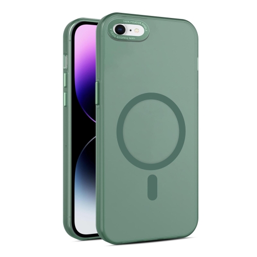 

For iPhone SE 2022 / 2020 / 8 / 7 MagSafe Frosted Translucent Mist Phone Case(Green)