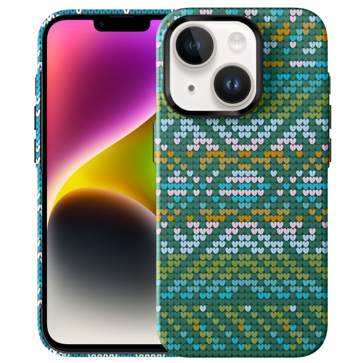 

For iPhone 14 Textile Texture Matte Ultra-thin Phone Case(Forest Green)