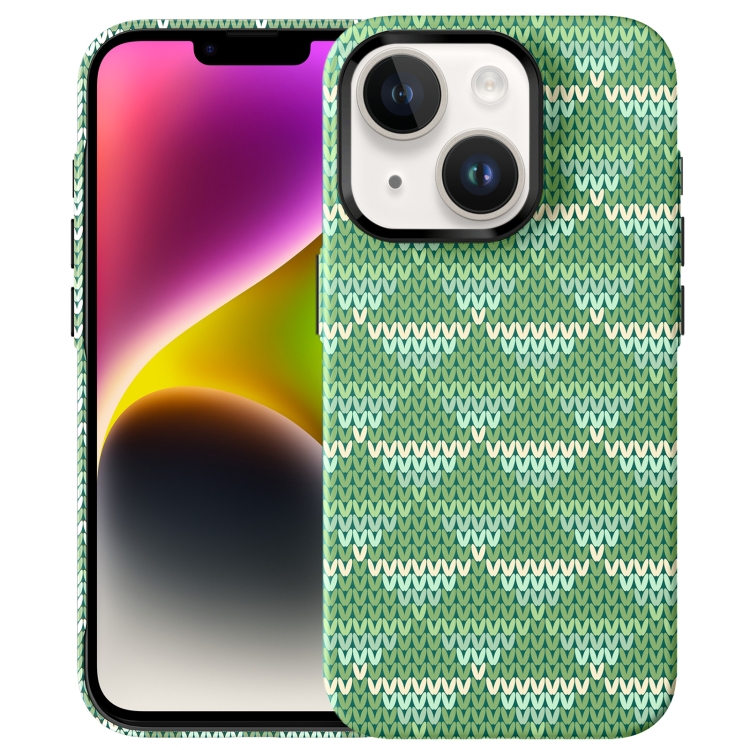 

For iPhone 14 Textile Texture Matte Ultra-thin Phone Case(Light Green)