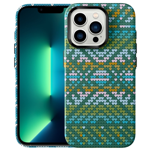 

For iPhone 13 Pro Max Textile Texture Matte Ultra-thin Phone Case(Forest Green)