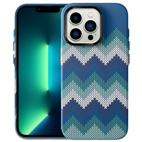 

For iPhone 13 Pro Max Textile Texture Matte Ultra-thin Phone Case(Sea Blue)