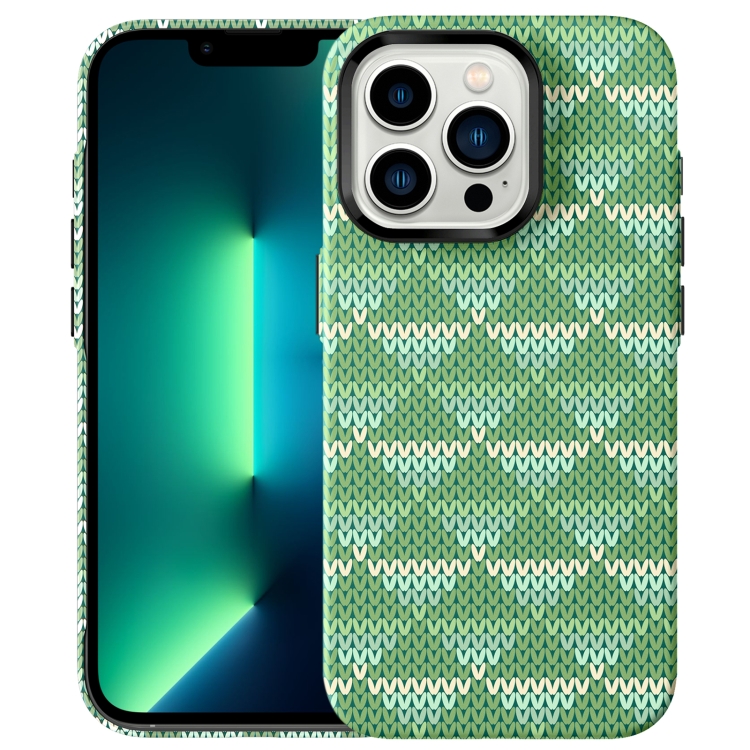 

For iPhone 13 Pro Textile Texture Matte Ultra-thin Phone Case(Light Green)