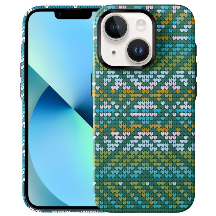 

For iPhone 13 Textile Texture Matte Ultra-thin Phone Case(Forest Green)