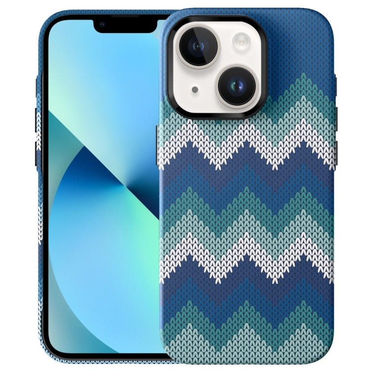 

For iPhone 13 Textile Texture Matte Ultra-thin Phone Case(Sea Blue)