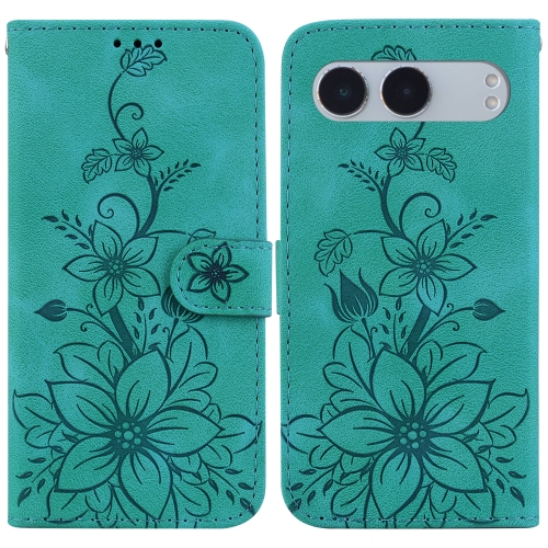 

For OnePlus Nord 4 Lily Embossed Leather Phone Case(Green)