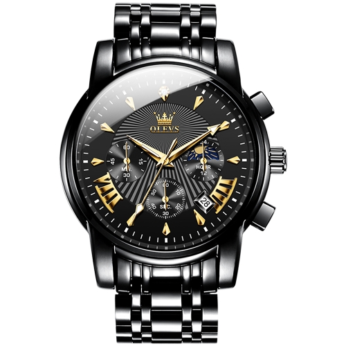 Men Watch OLEVS 9947 Black Gold – OLEVSEurope