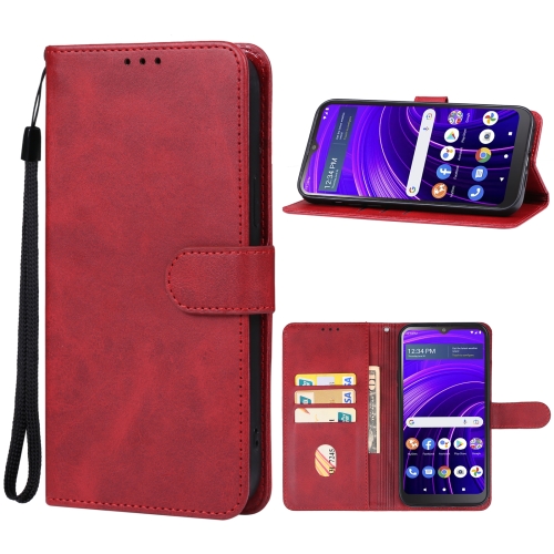 

For BLU View Speed 5G Leather Phone Case(Red)