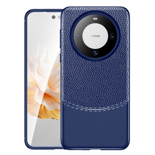 

For Huawei Mate 60 Pro Litchi Texture TPU Shockproof Phone Case(Blue)