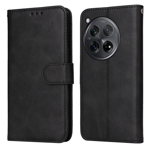 

For OnePlus 12R Classic Calf Texture Flip Leather Phone Case(Black)