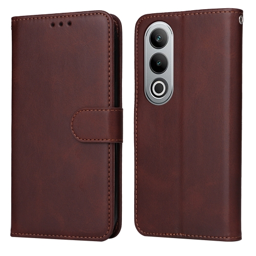 For OnePlus Nord CE4 Classic Calf Texture Flip Leather Phone Case(Brown) 2 3 4 5 buttons remote car key shell for chevrolet cruze epica lova camaro impala equinox malibu sonic spark volt flip key case