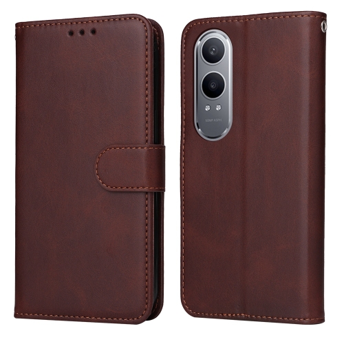 

For OnePlus Nord CE4 Lite Classic Calf Texture Flip Leather Phone Case(Brown)