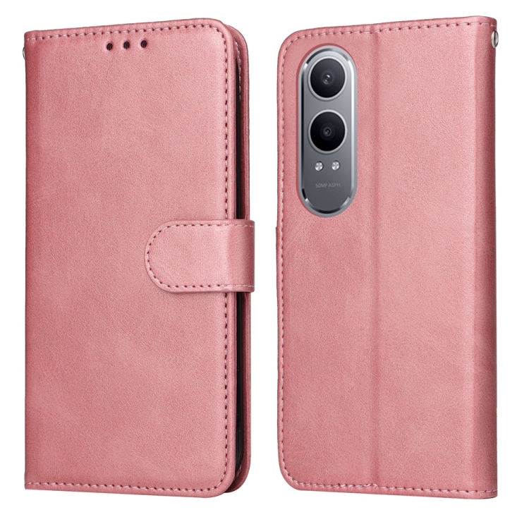 

For OnePlus Nord CE4 Lite Classic Calf Texture Flip Leather Phone Case(Rose Gold)