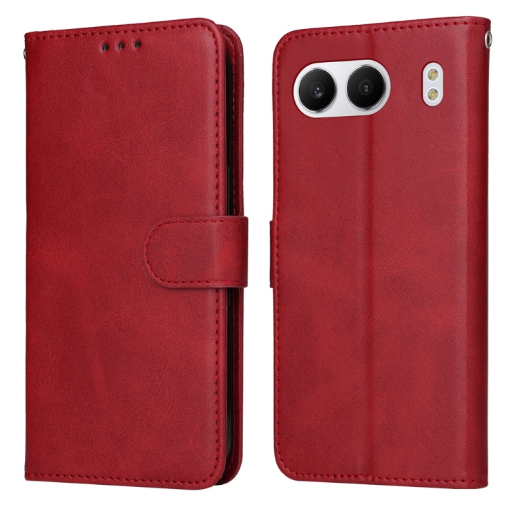 

For OnePlus Nord 4 Classic Calf Texture Flip Leather Phone Case(Red)