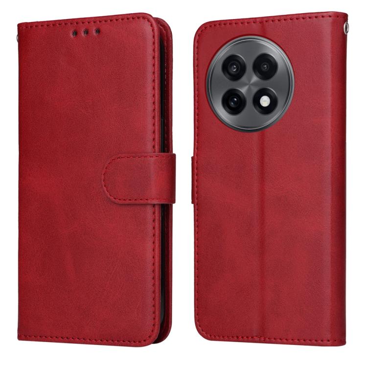 

For OnePlus 13R / Ace 5 / Ace 5 Pro Classic Calf Texture Flip Leather Phone Case(Red)