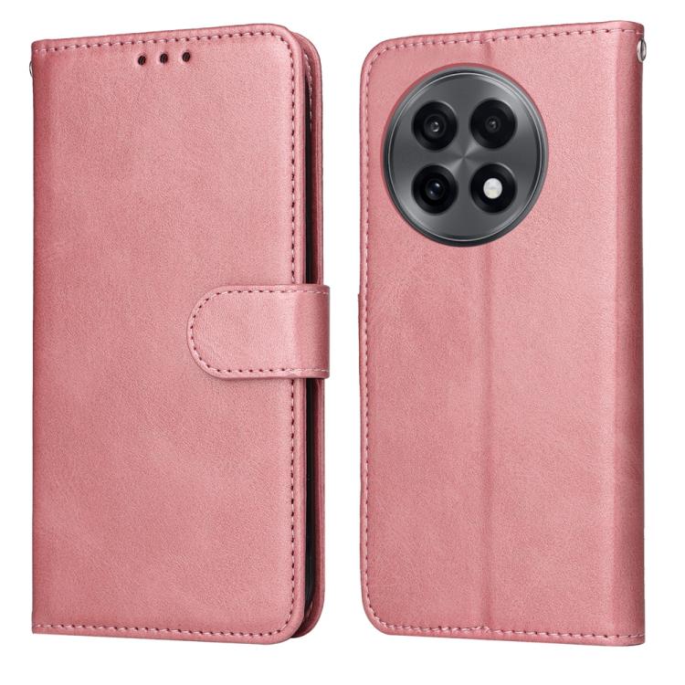 

For OnePlus 13R / Ace 5 / Ace 5 Pro Classic Calf Texture Flip Leather Phone Case(Rose Gold)