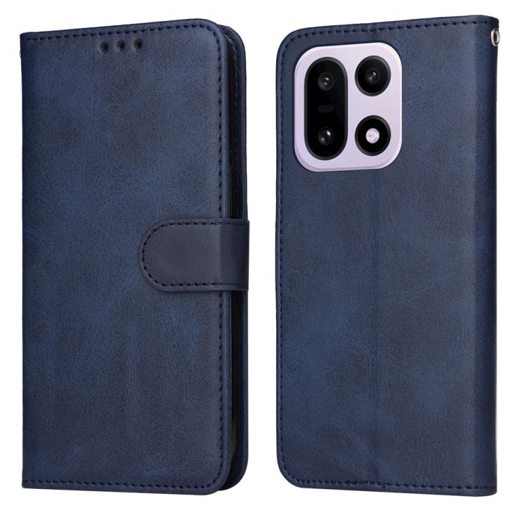 

For OnePlus 15 Classic Calf Texture Flip Leather Phone Case(Blue)