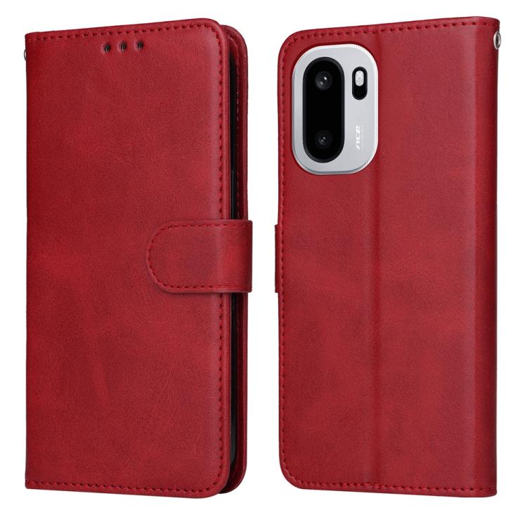

For OnePlus Ace 6 / 15R Classic Calf Texture Flip Leather Phone Case(Red)
