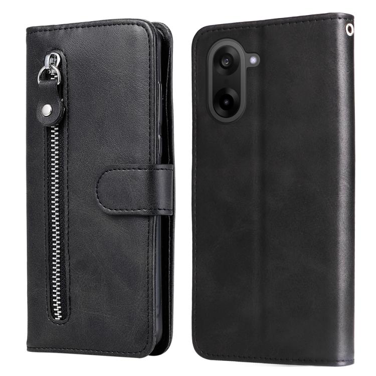 

For OnePlus Ace 5 Racing / Nord CE5 Fashion Calf Texture Zipper Leather Phone Case(Black)
