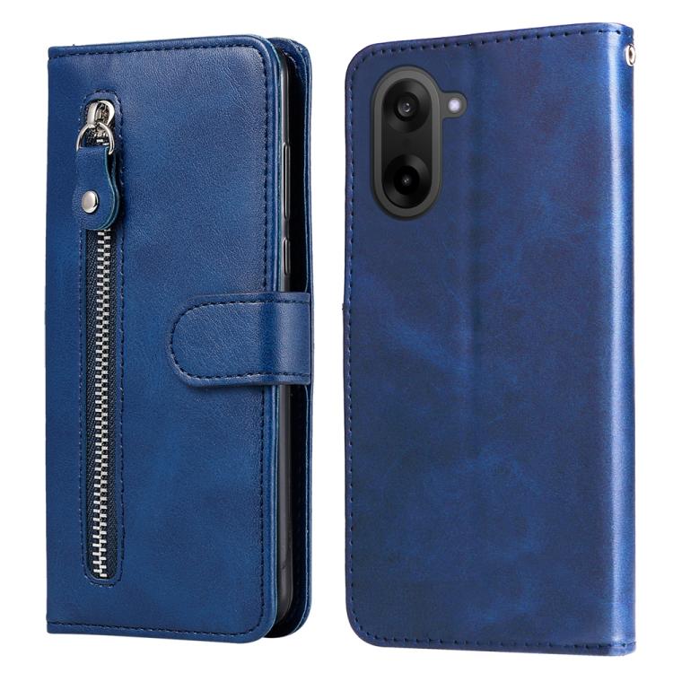 

For OnePlus Ace 5 Racing / Nord CE5 Fashion Calf Texture Zipper Leather Phone Case(Blue)
