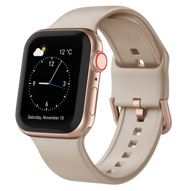 

For Apple Watch Ultra 2 49mm Pin Buckle Silicone Watch Band(Milk Tea)
