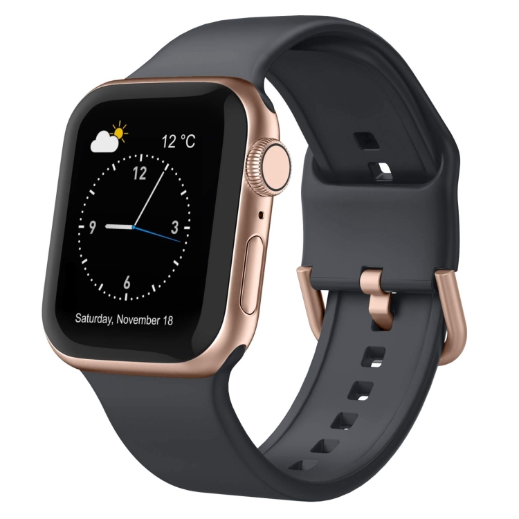 

For Apple Watch Ultra 2 49mm Pin Buckle Silicone Watch Band(Dark Grey)