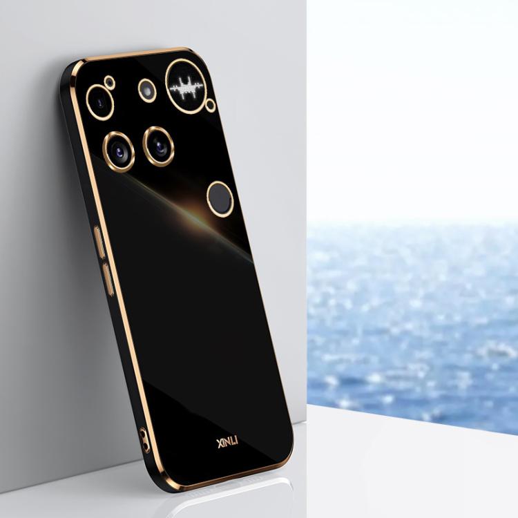 

For Nothing Phone 3 XINLI Straight Edge 6D Electroplate TPU Phone Case(Black)