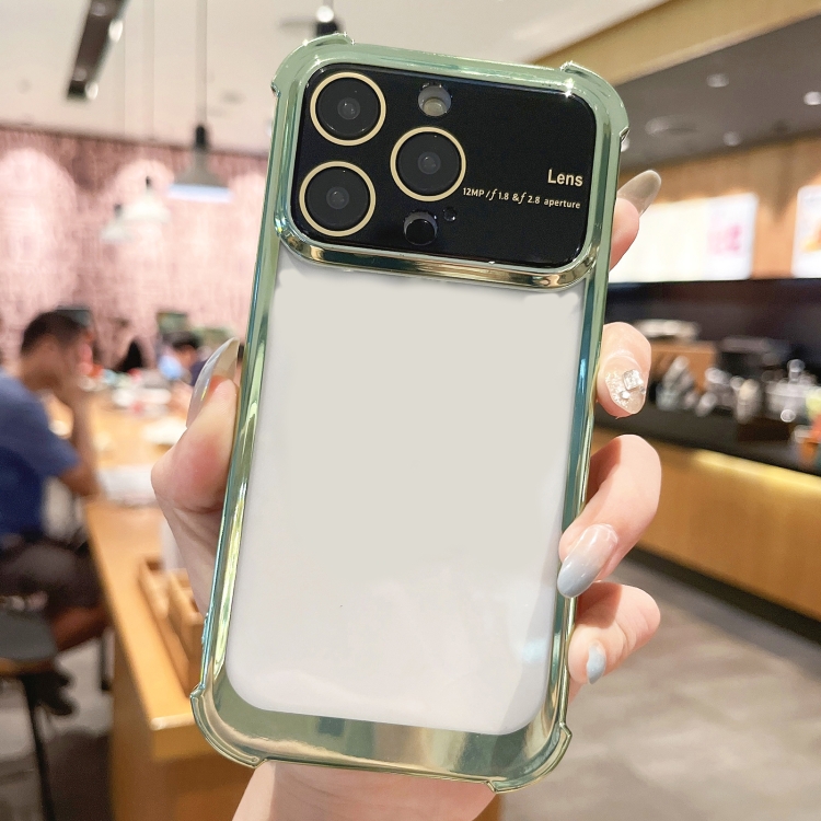 

For iPhone 13 Pro Max Four-corner Shockproof TPU Phone Case with Lens Film(Green)