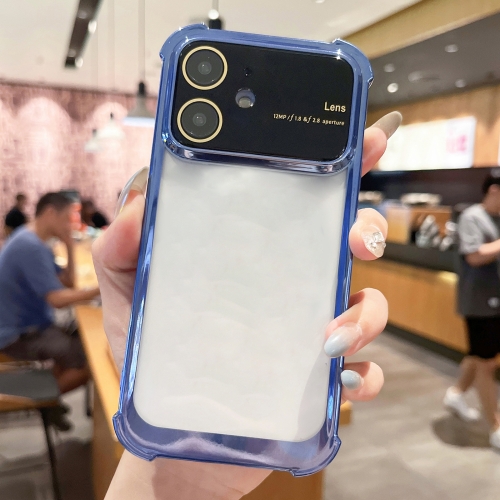 

For iPhone 11 Four-corner Shockproof TPU Phone Case with Lens Film(Blue)