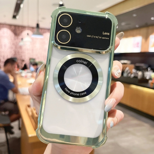 

For iPhone 11 MagSafe Shockproof TPU Phone Case with Lens Film(Green)