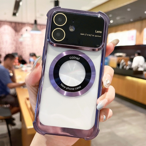 

For iPhone 11 MagSafe Shockproof TPU Phone Case with Lens Film(Purple)