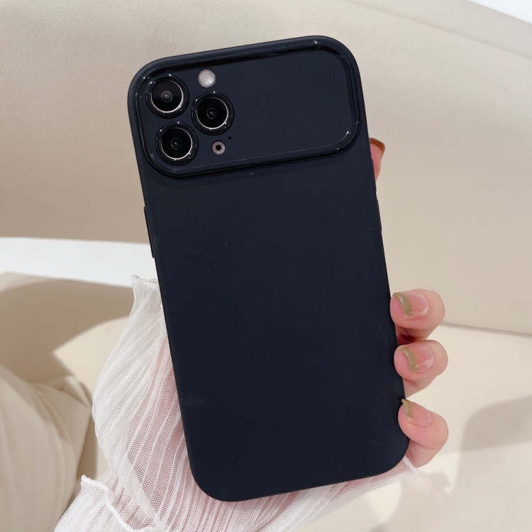 

For iPhone 14 Pro Large Window Frosted TPU Phone Case(Black)
